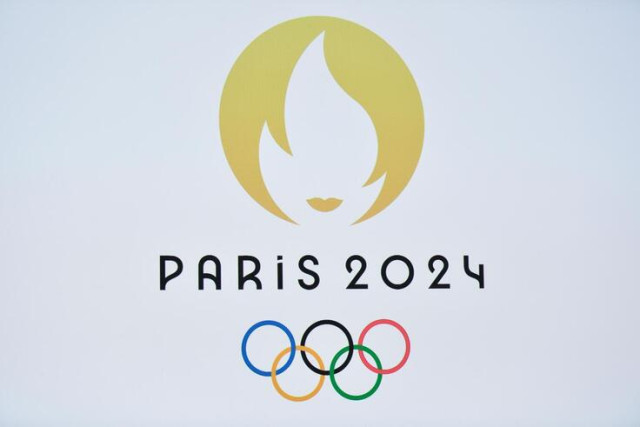The new logo for the 2024 Summer Olympics in Paris is meant to combine the images of a gold medal, the Olympic flame and the French national symbol Marianne